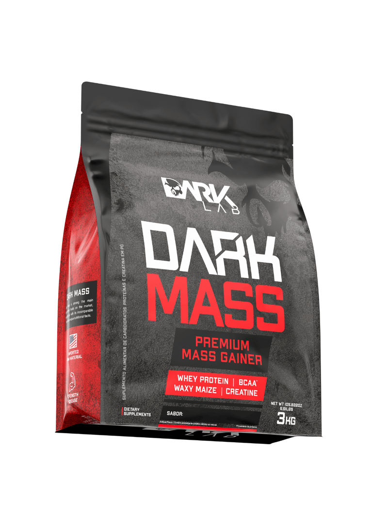 Hipercalorico Dark Mass 3kg Dark Lab - Whey Protein, Creatina, BCAA, Waxy Maize, Premium Mass Gainer