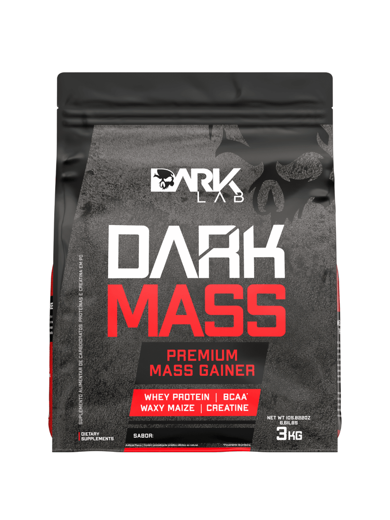 Hipercalorico Dark Mass 3kg Dark Lab - Whey Protein, Creatina, BCAA, Waxy Maize, Premium Mass Gainer