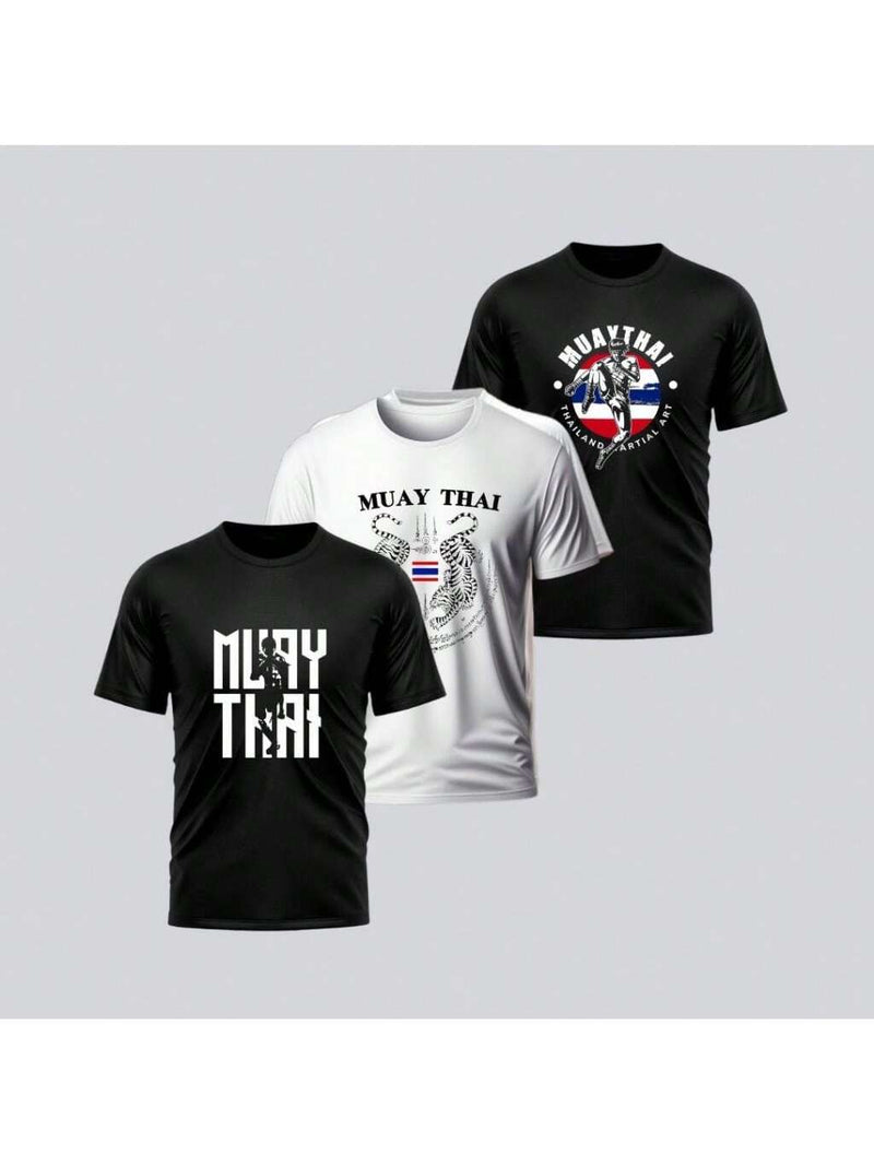 Kit 3 Camisetas Dry Fit  Muay Thai Tailândia