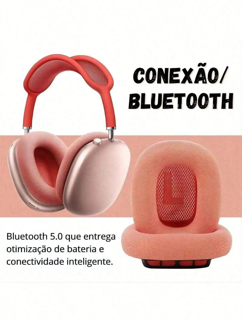 Fone De Ouvido Bluetooth P9 Microfone Sem Fio Elegante