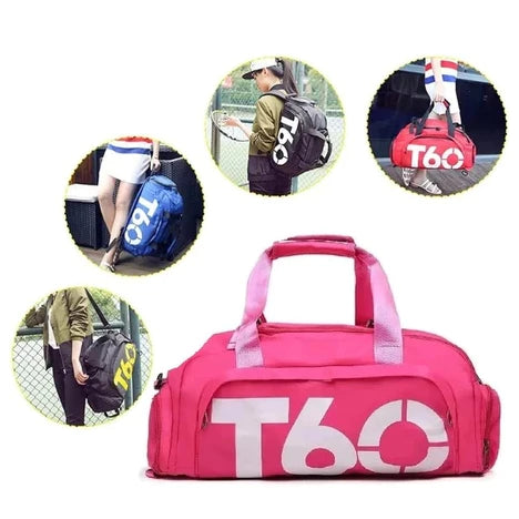 Bolsa Mala T60 viagem academia treino mochila esportiva fitness impermeável unissex