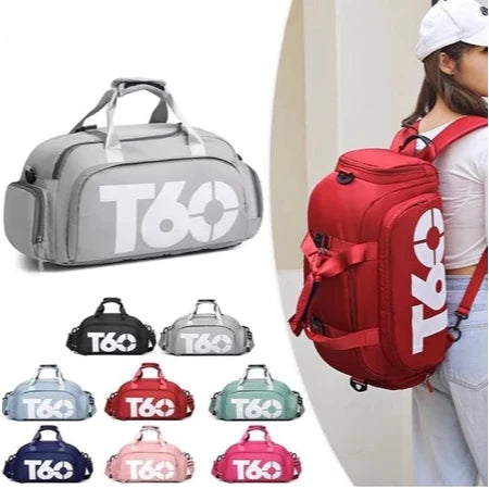 Bolsa Mala T60 viagem academia treino mochila esportiva fitness impermeável unissex