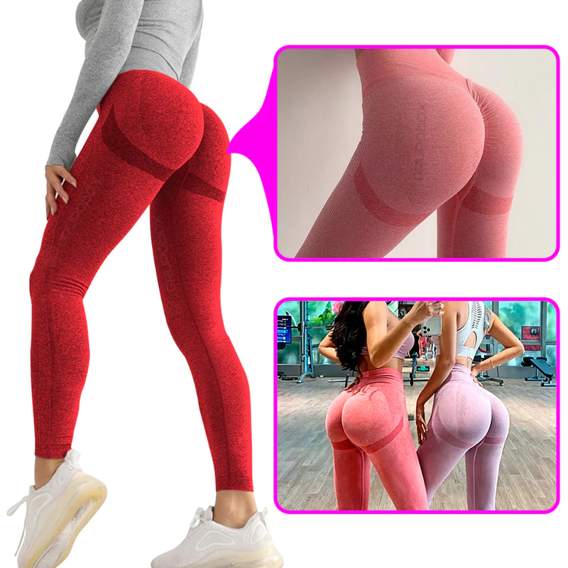 Kit 2 Calças Legging  Fitness  Levanta Bumbum Zero Transparência